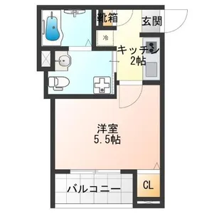 CRASTINE住吉大社【2階】の間取り
