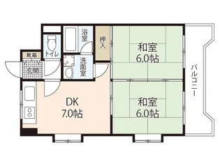 ジョイパレス南観音【6階】の間取り