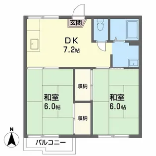 グリーンプラザ鶴見【2階】の間取り