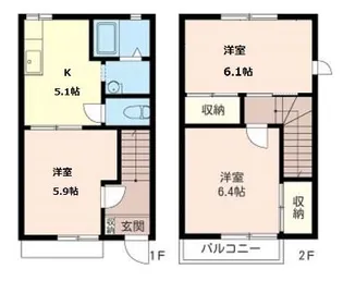 神奈川県藤沢市宮前【一戸建】の間取り
