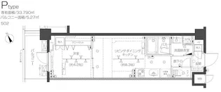 ZOOM高田馬場WEST【5階】の間取り