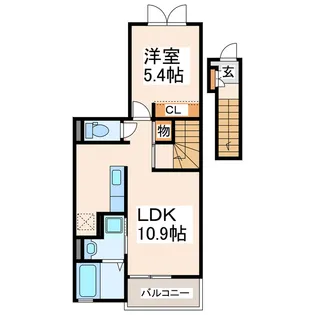 ボンヌール【2階】の間取り