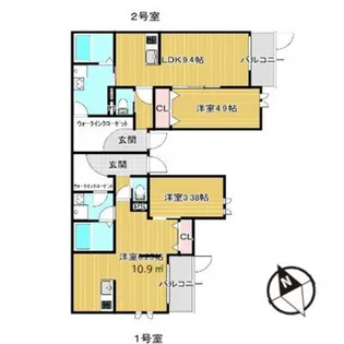 福岡県福岡市早良区野芥1【アパート】の間取り