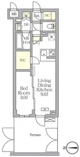 アジールコート都立大学の間取り