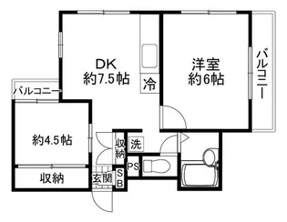 コーポ高鳥【2階】の間取り