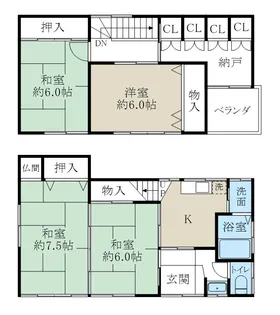新潟県新潟市中央区長嶺町【一戸建】の間取り