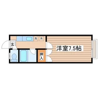 ハイツエクセルB棟【2階】の間取り