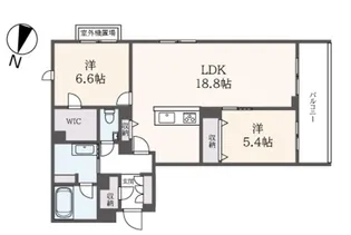 ホクレア分倍河原【3階】の間取り