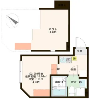 ハーモニーテラス東瑞江【2階】の間取り