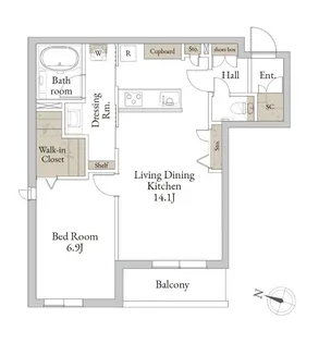 トリルーチェ 桜木町【1階】の間取り