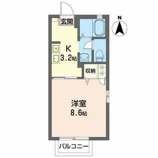 ディアス久保田【1階】の間取り