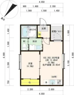 HT新富【2階】の間取り