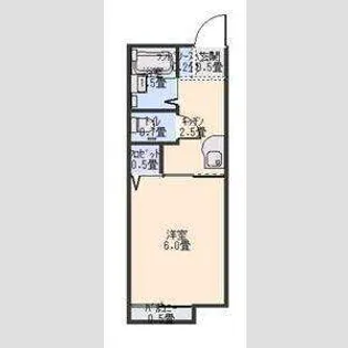 カサス二村台【1階】の間取り