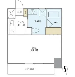アイトー・ロワイヤル青横【3階】の間取り