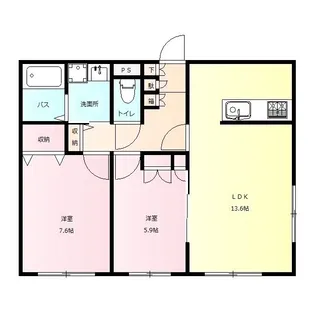 ウエスト・ヴィレッジ【2階】の間取り