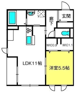 カサブランカ北大宮【2階】の間取り
