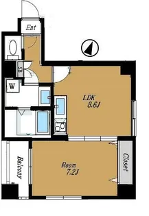 ロメック勝どき【7階】の間取り