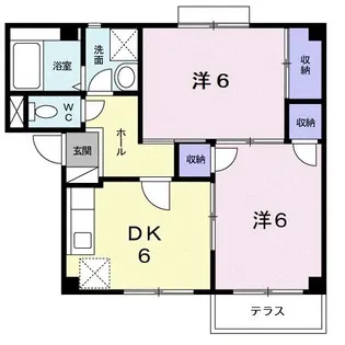 キャロット五番館【1階】の間取り