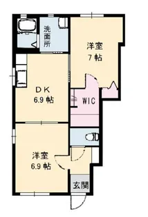 グロー・セノ【1階】の間取り