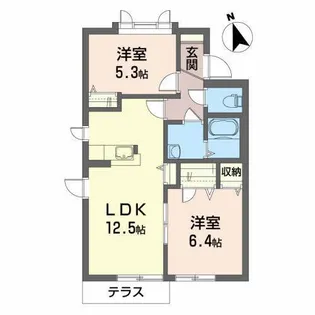 シャーメゾンアイB【1階】の間取り
