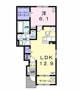 マルレ・MARLE【1階】の間取り