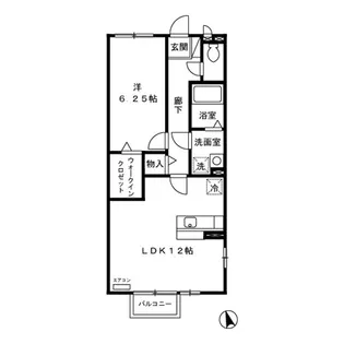クレール四季彩の丘六番館【2階】の間取り