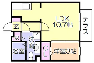 ブリエヴェール都【1階】の間取り