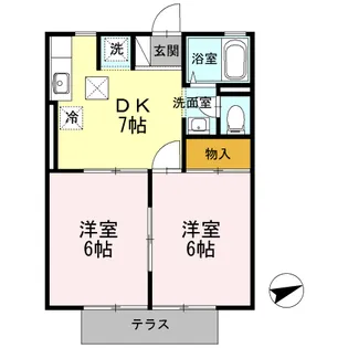 サンロイヤル【2階】の間取り