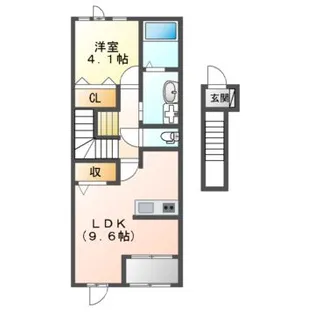リバーサイド【2階】の間取り