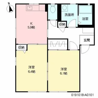 シャーファミールK【1階】の間取り