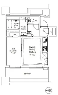 白金ザ・スカイ East【12階】の間取り