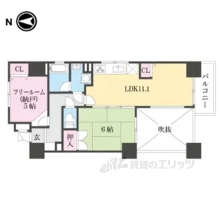 サンフォニア五条大宮【10階】の間取り
