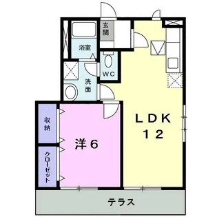 アメニティ高藤D棟【1階】の間取り