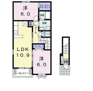 グランティアラI【2階】の間取り