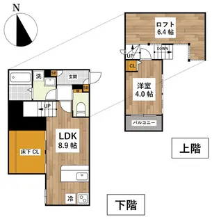 ADC熊本駅南R1933【2階】の間取り
