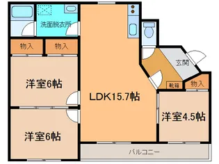 クレセール【1階】の間取り