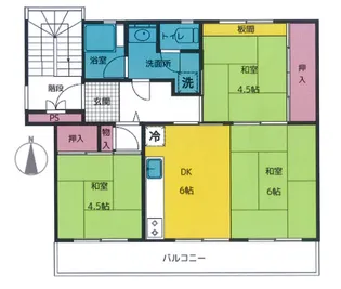 杉戸内田団地11【3階】の間取り