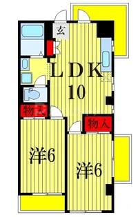 キャッスル市川【3階】の間取り