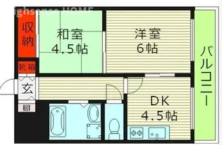 ライオンズ京橋【3階】の間取り