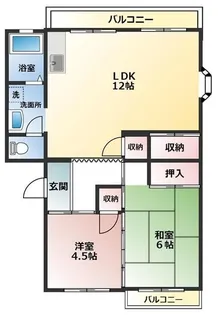 ハイツメヤー【2階】の間取り