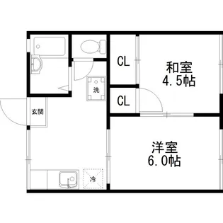コーポサンライズ【2階】の間取り