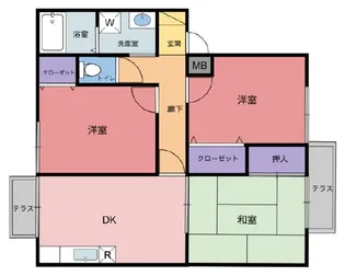 パセオクレールII【2階】の間取り