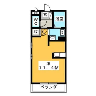 アイズフラット ノース【1階】の間取り