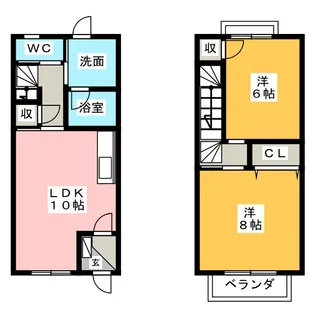 Tijuana West【2階】の間取り