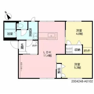 リバーサイドハイツ【1階】の間取り