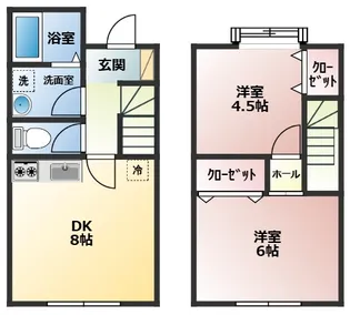 石川テラスハウス2の間取り
