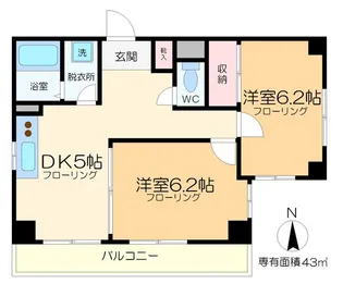 山田マンション【4階】の間取り