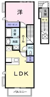 ピアッツァプレッソ B棟【2階】の間取り