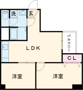 サンハイツ弐番館【4階】の間取り