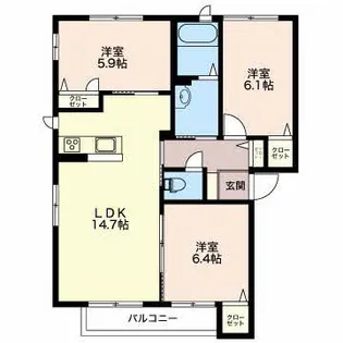 オールディナーレ N【2階】の間取り